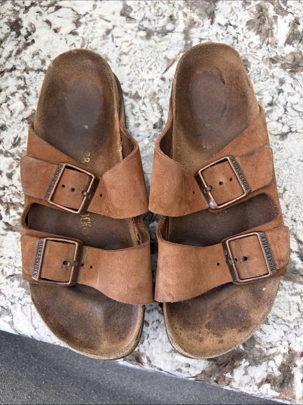 Birkenstock Women’s Arizona Suede Double Strap Sandals - Brown size 38